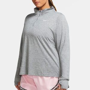 Nike Element Women's 1/2-Zip Running Top 1X Gray